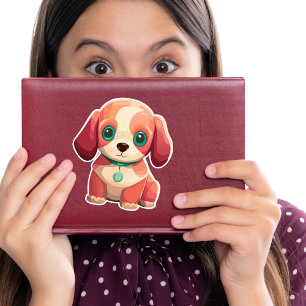 Pegatina decorativo de cachorro suave