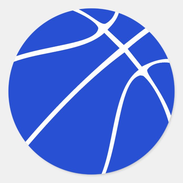 Pegatina decorativo o cuaderno de baloncesto azul (Anverso)