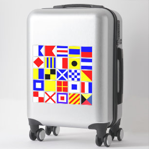 Pegatina Decretos de coche con bandera náutica alpina