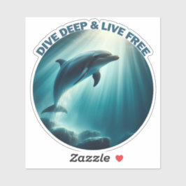 Pegatina Deep Live Free Dolphin