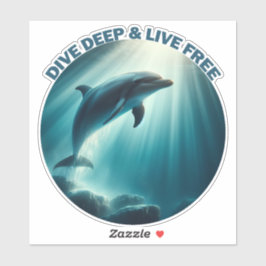Pegatina Deep Live Free Dolphin