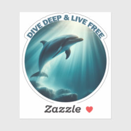 Pegatina Deep Live Free Dolphin