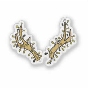 Pegatina Deer Antlers y Ivy
