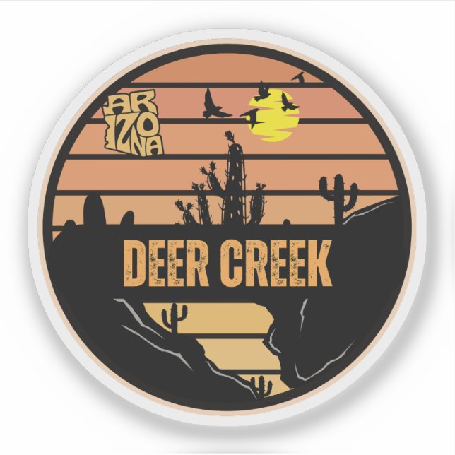 Pegatina Deer Creek, Arizona (Anverso)