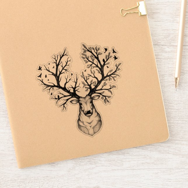 Pegatina Deer natural (Cuaderno)