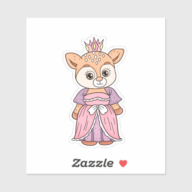 Pegatina Deer Princess (Hoja)