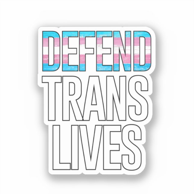Pegatina Defend Trans Lives (Anverso)