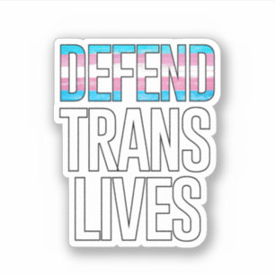 Pegatina Defender Vidas Trans
