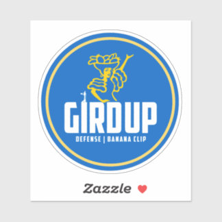 Pegatina Defensa de los pájaros | Clip de plátano retro