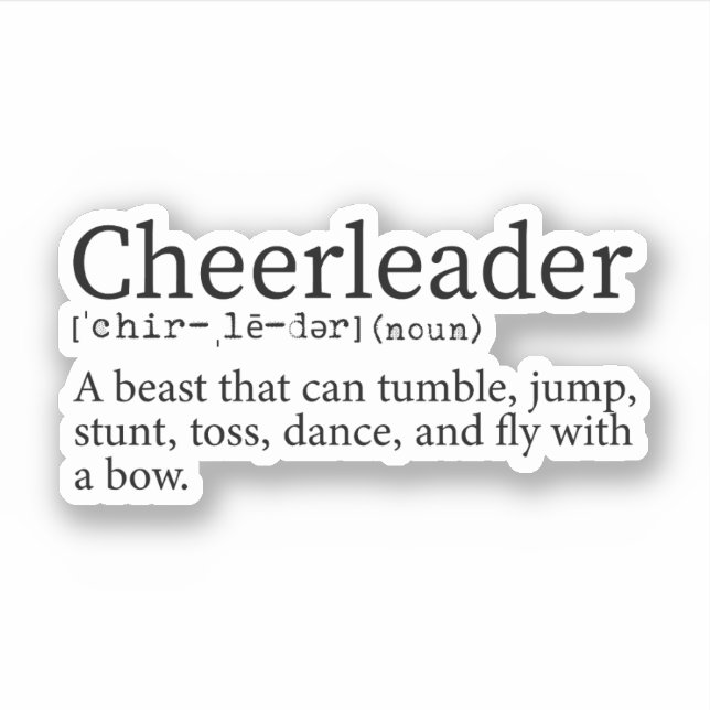 Pegatina Definición de animador, regalo de Cheerled (Anverso)