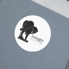 Pegatina Definición de gato negro divertido y ventilado eno