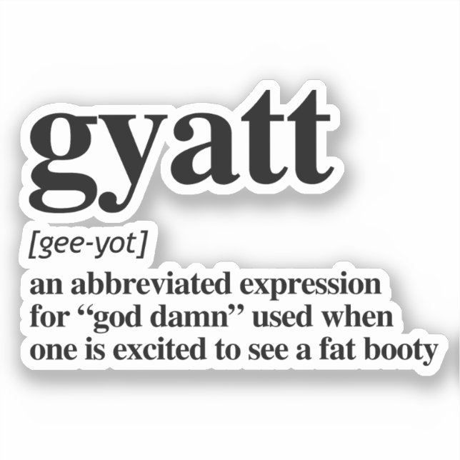 Pegatina Definición de Gyatt (Anverso)