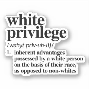 Pegatina Definición de privilegios blancos