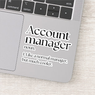 Pegatina Definición de trabajo divertida de Account Manager