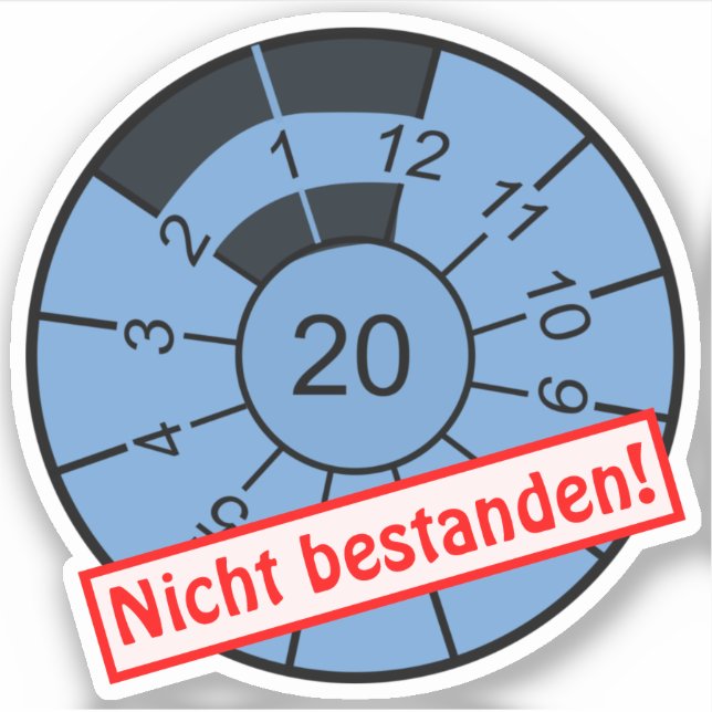 Pegatina ¡Definitivamente, 2020 falló la inspección anual! (Anverso)