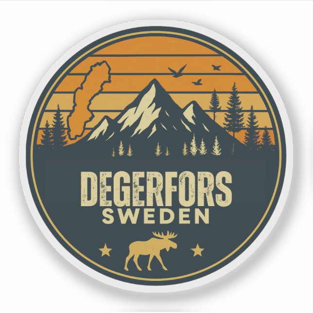 Pegatina Degerfors, Suecia Sverige (Anverso)