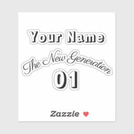 Pegatina "Dein Name" - The New Generation 01 - 