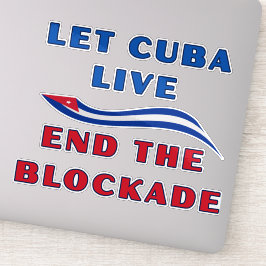 Pegatina Deja que Cuba Viva