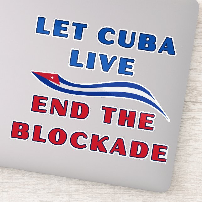 Pegatina Deja que Cuba Viva (Detalle)
