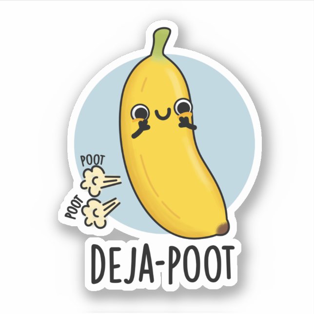 Pegatina DejaPoot Funny Banana Doble Trucha (Anverso)