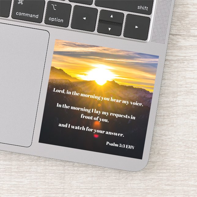 Pegatina Dejar Mis Preocupaciones Frente Al Salmo De Dios 5 (Detalle)