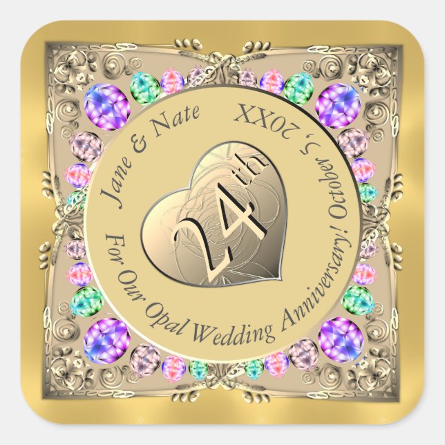 pegatina del 24° Aniversario Ópal (Anverso)