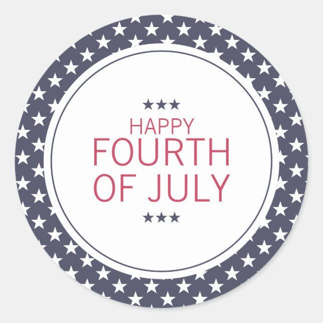 Pegatina del 4 de julio, Día de la Independencia (Anverso)