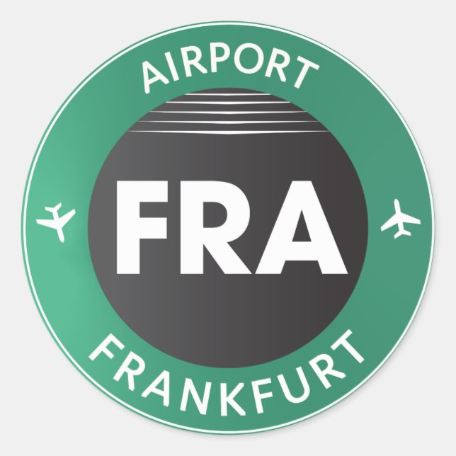 Pegatina del aeropuerto de Frankfurt (Anverso)