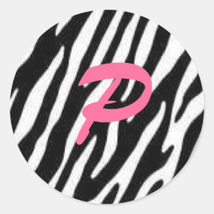 Pegatina del alfabeto de impresión animal