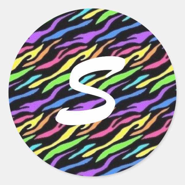 Pegatina del alfabeto de impresión animal (Anverso)