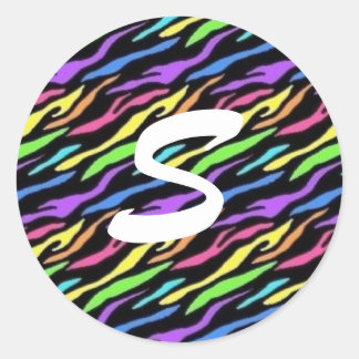 Pegatina del alfabeto de impresión animal