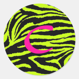 Pegatina del alfabeto de impresión animal