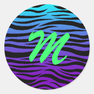 Pegatina del alfabeto de impresión animal