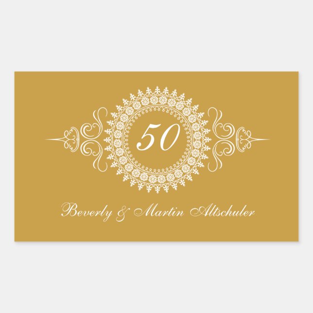 Pegatina del Aniversario de Oro de Medallion (Anverso)