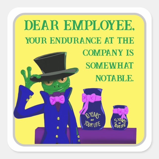 Pegatina del Aniversario del Trabajo Apropiado de  (Anverso)