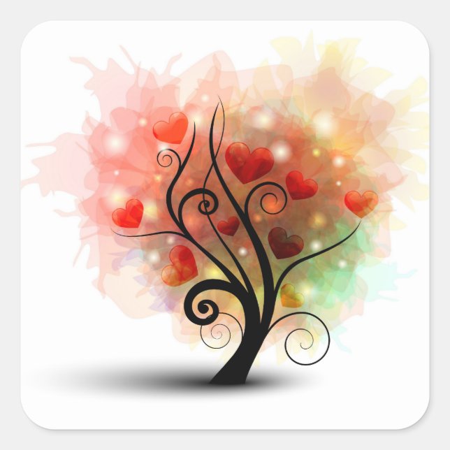 Pegatina del árbol del corazón (Anverso)