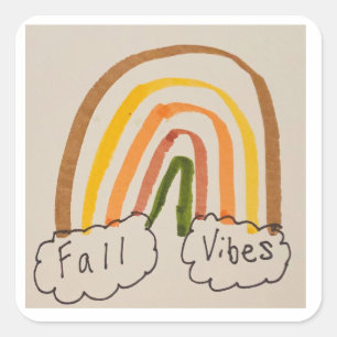 Pegatina del arco iris otoño