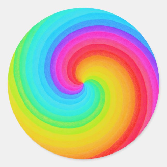 Pegatina del arcoiris espiral de esperanza (Anverso)