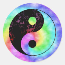 Pegatina del arcoiris Yin Yang