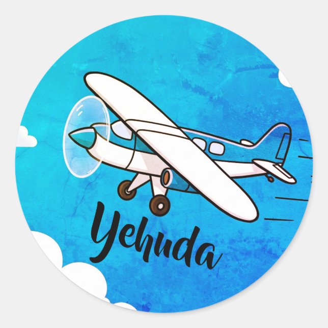 Pegatina del avión en la parte superior (Anverso)