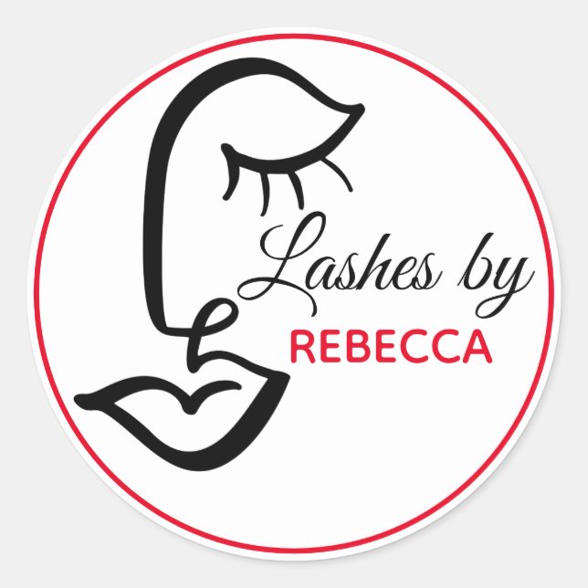 Pegatina del bar Eyelash Lash (Anverso)
