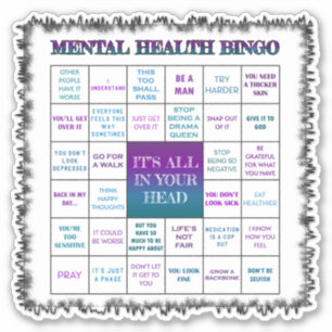 Pegatina del Bingo de Salud Mental Vinyl