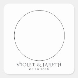 Pegatina del Boda de la Luna de Sol Celestial