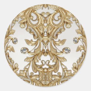 Pegatina del Boda de sellos dorados decorativos