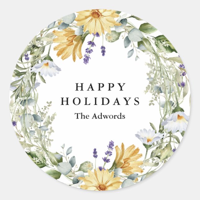 Pegatina del bosque de vacaciones (Anverso)