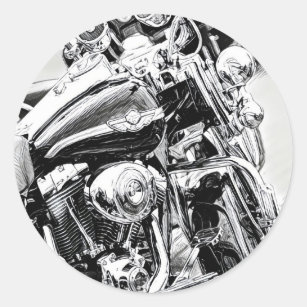 Pegatina del bosquejo de la motocicleta de la moto