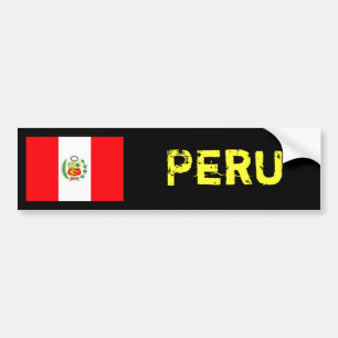 Pegatina del bumber de la bandera de Perú