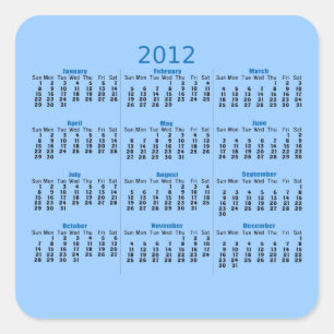 pegatina del calendario 2012