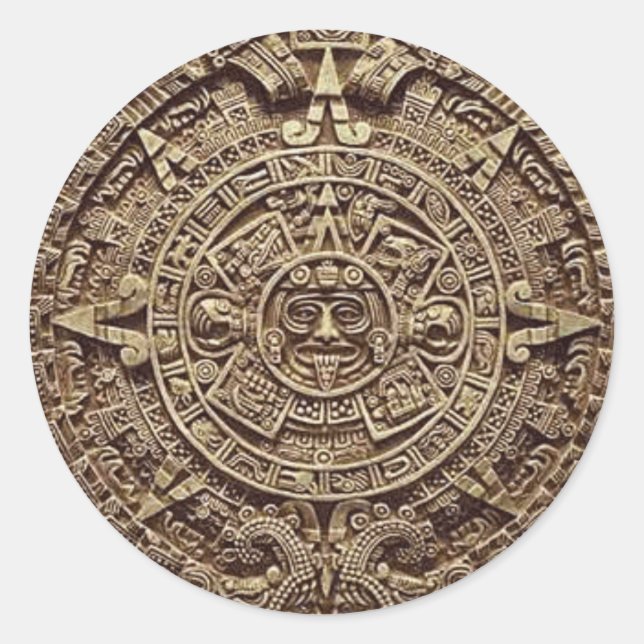 Pegatina del calendario maya (Anverso)