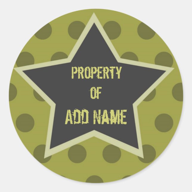 Pegatina del campamento "Propiedad" de Guay Boy (Anverso)